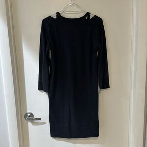Splendid black cutout short 3/4 sleeve soft  dress small
